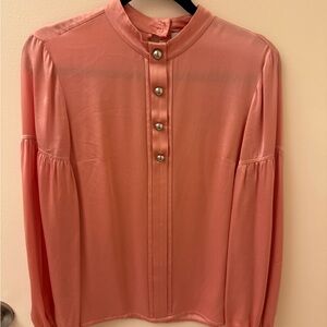 Elegant Pink Button-Up Blouse